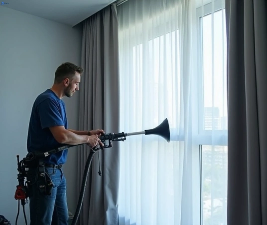 Professional curtain steam cleaning process equipment Matty Curtain Cleaning tanah-merah