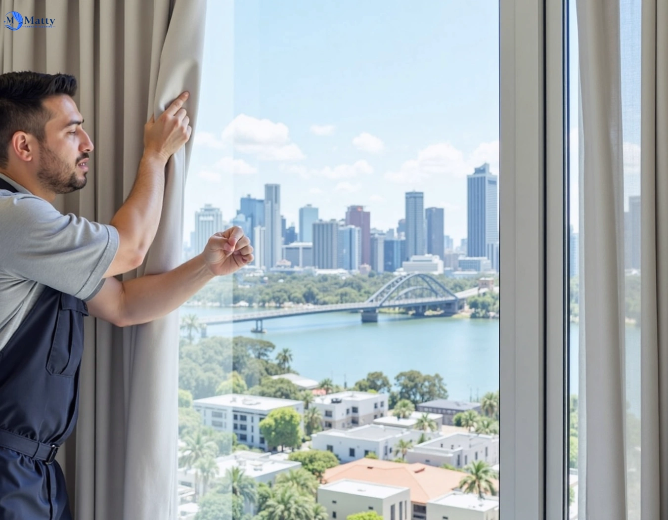 Professional curtain steam cleaning service tanah-merah QLD by Matty Curtain Cleaning